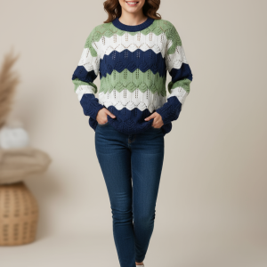 Alluring Tints Handmade Woolen Dress for women